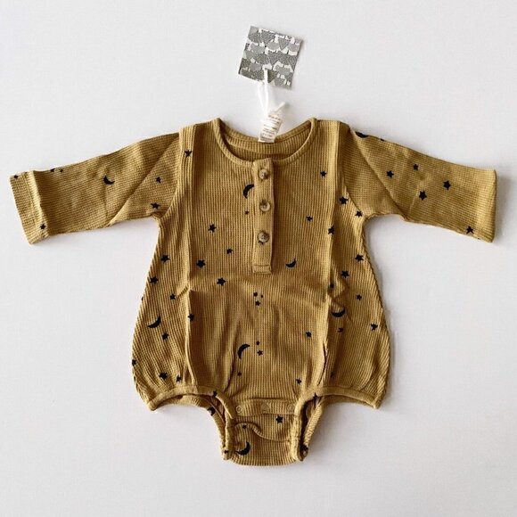 Kate Quinn Organics Long Sleeve Henley Bubble 6-12 Months - Picture 1 of 5